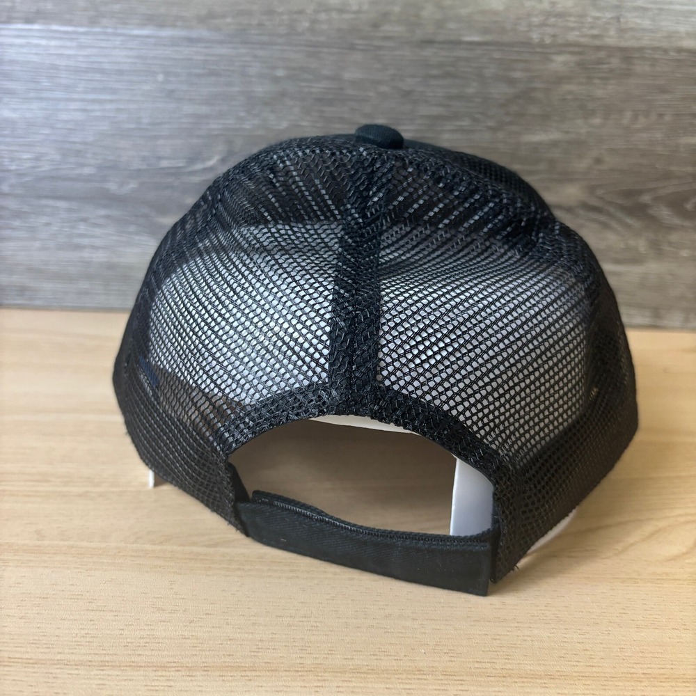 Port Authority Hat Cap Strap Back Black Blank Mesh Back Adjustable - Picture 5 of 9